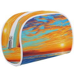 Golden Sunsets Over The Ocean Make Up Case (large) by GardenOfOphir