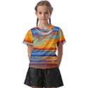 Golden Sunsets Over The Ocean Kids  Front Cut Tee View1