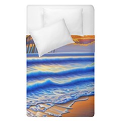 Summer Sunset Surf Duvet Cover Double Side (single Size) by GardenOfOphir