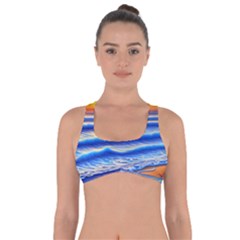 Summer Sunset Surf Got No Strings Sports Bra by GardenOfOphir