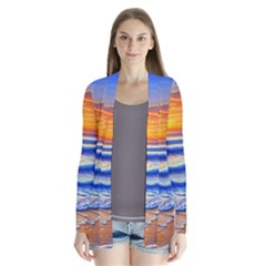 Summer Sunset Surf Drape Collar Cardigan by GardenOfOphir