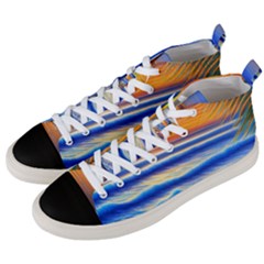 Summer Sunset Surf Men s Mid-top Canvas Sneakers by GardenOfOphir