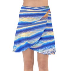 Summer Sunset Surf Wrap Front Skirt by GardenOfOphir