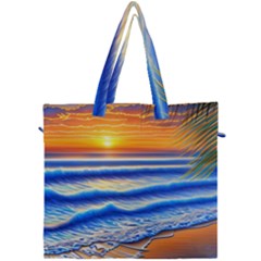 Summer Sunset Surf Canvas Travel Bag