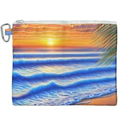 Summer Sunset Surf Canvas Cosmetic Bag (xxxl) by GardenOfOphir