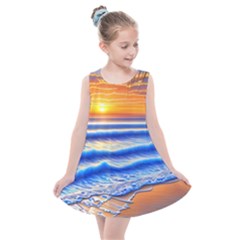 Summer Sunset Surf Kids  Summer Dress by GardenOfOphir