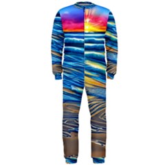 Waves Crashing On The Shore Onepiece Jumpsuit (men) by GardenOfOphir