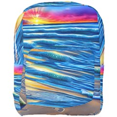 Waves Crashing On The Shore Full Print Backpack by GardenOfOphir