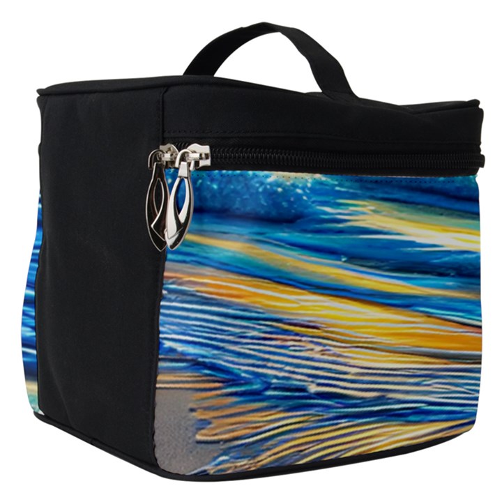 Waves Crashing On The Shore Make Up Travel Bag (Small)