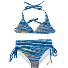 Waves Crashing On The Shore Kids  Classic Bikini Set by GardenOfOphir