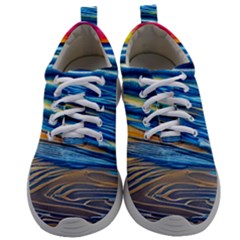 Waves Crashing On The Shore Mens Athletic Shoes by GardenOfOphir