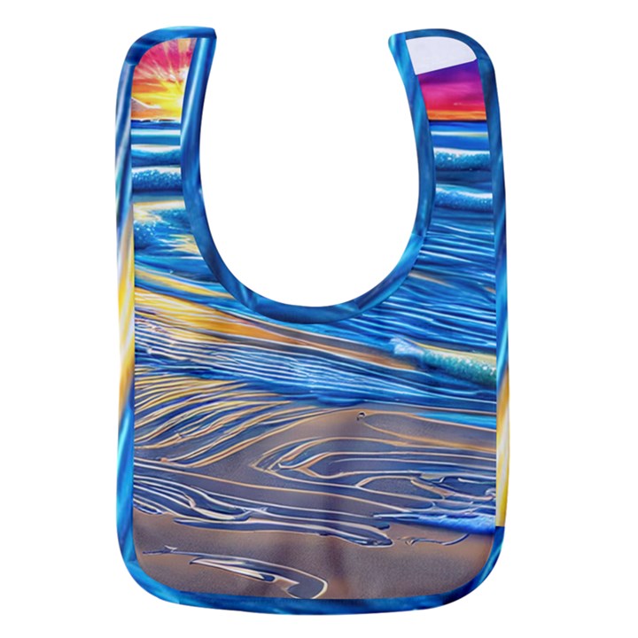 Waves Crashing On The Shore Baby Bib