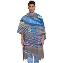 Waves Crashing On The Shore Men s Hooded Rain Ponchos