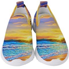 Sunrise At The Beach Kids  Slip On Sneakers by GardenOfOphir