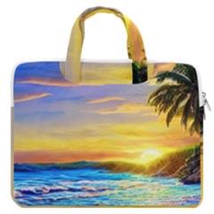 Sunrise At The Beach Macbook Pro 13  Double Pocket Laptop Bag by GardenOfOphir