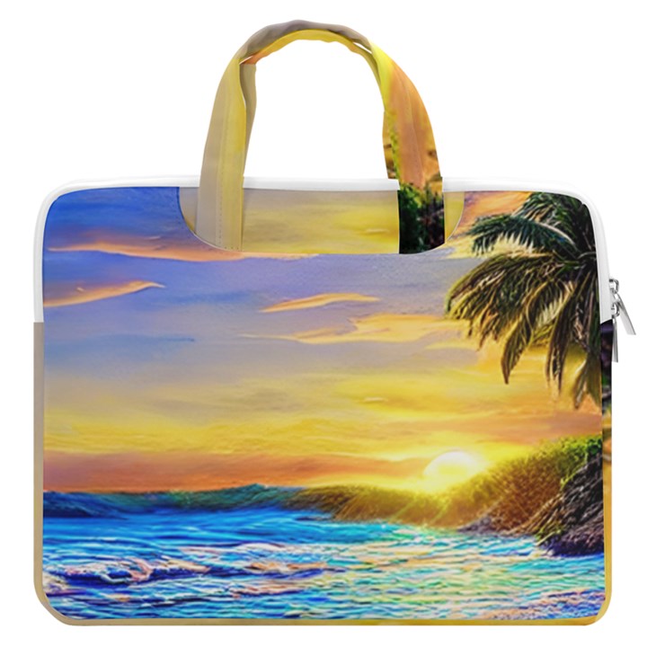 Sunrise At The Beach MacBook Pro 13  Double Pocket Laptop Bag