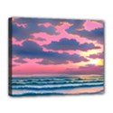 Sunset Over The Beach Canvas 14  x 11  (Stretched) View1