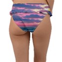 Sunset Over The Beach Frill Bikini Bottoms View2