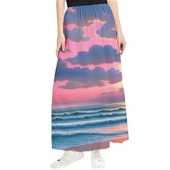 Sunset Over The Beach Maxi Chiffon Skirt by GardenOfOphir