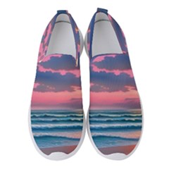 Sunset Over The Beach Women s Slip On Sneakers by GardenOfOphir