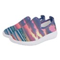 Sunset Over The Beach Women s Slip On Sneakers View2