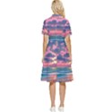 Sunset Over The Beach Button Top Knee Length Dress View2