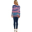 Sunset Over The Beach Long Sleeve Crew Neck Pullover Top View4