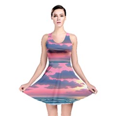 Sunset Over The Beach Reversible Skater Dress by GardenOfOphir