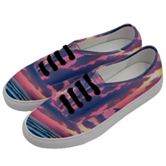 Sunset Over The Beach Men s Classic Low Top Sneakers by GardenOfOphir