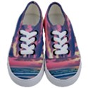 Sunset Over The Beach Kids  Classic Low Top Sneakers View1