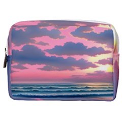 Sunset Over The Beach Make Up Pouch (medium) by GardenOfOphir