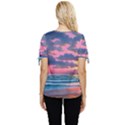 Sunset Over The Beach Bow Sleeve Button Up Top View4