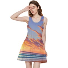 Summer Sunset Over Beach Inside Out Racerback Dress by GardenOfOphir