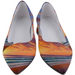 Summer Sunset Over Beach Women s Block Heels  by GardenOfOphir