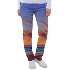 Summer Sunset Over Beach Women s Casual Pants by GardenOfOphir