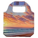 Summer Sunset Over Beach Premium Foldable Grocery Recycle Bag View2