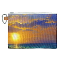 Nature Sunset Canvas Cosmetic Bag (xl) by GardenOfOphir