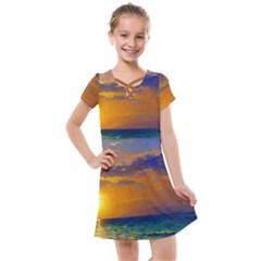 Nature Sunset Kids  Cross Web Dress by GardenOfOphir