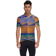 Nature Sunset Men s Short Sleeve Cycling Jersey by GardenOfOphir