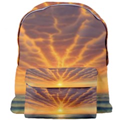 Waves At Sunset Giant Full Print Backpack by GardenOfOphir