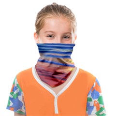 Golden Sunset Over Beach Face Covering Bandana (kids) by GardenOfOphir