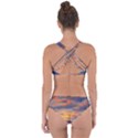 Serene Sunset Over Beach Criss Cross Bikini Set View2