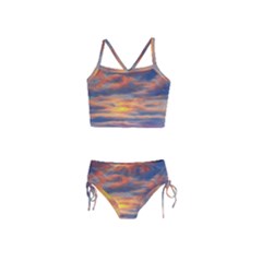 Serene Sunset Over Beach Girls  Tankini Swimsuit by GardenOfOphir