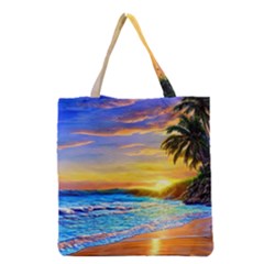 Sunrise At The Beach Grocery Tote Bag by GardenOfOphir