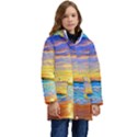 Sunrise At The Beach Kid s Hooded Longline Puffer Jacket View1