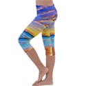 Sunrise At The Beach Kids  Lightweight Velour Capri Leggings  View2