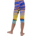 Sunrise At The Beach Kids  Lightweight Velour Capri Leggings  View4