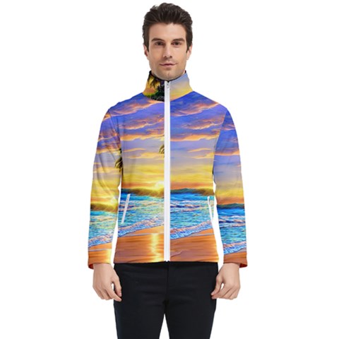 Sunrise At The Beach Men s Bomber Jacket by GardenOfOphir