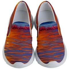 Sunset At The Beach Kids Lightweight Slip Ons by GardenOfOphir