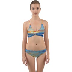 Reflecting On A Perfect Day Wrap Around Bikini Set by GardenOfOphir